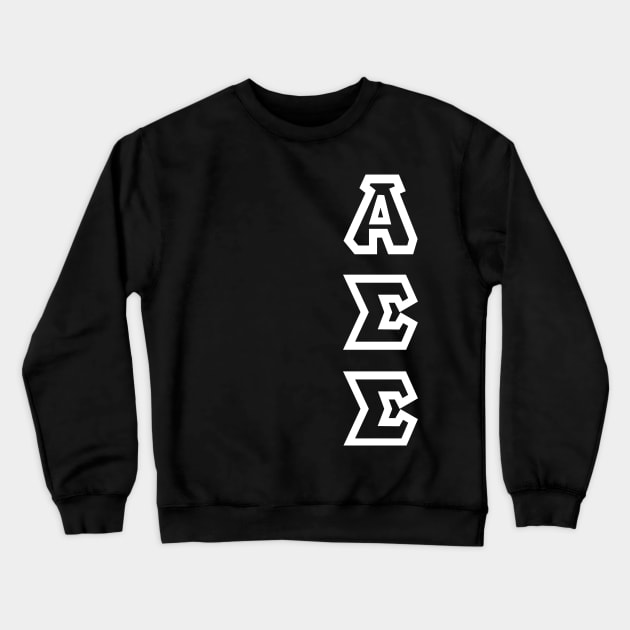 Alpha Sigma Sigma - White Text Crewneck Sweatshirt by Barry52